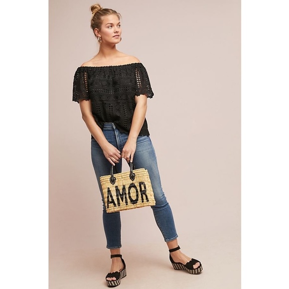 Anthropologie 🖤 Evie Off-the-Shoulder Top - Picture 3 of 3
